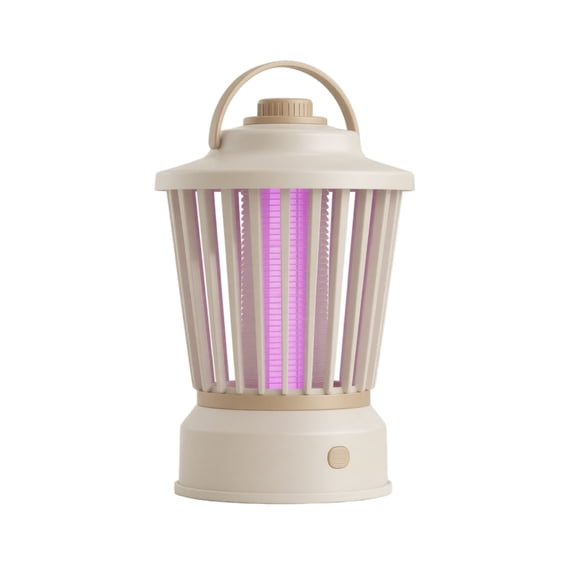 Mosquito Zapper, Rechargeable Bug Zapper with Built-in Battery for Home and Camping, USB Charging , Purple Light Insect Killer for Indoor Outdoor Patio(Beige)
