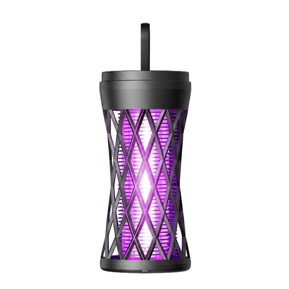 Mosquito Zapper, Rechargeable Bug Zapper with Built-in Battery for Home and Camping, USB Charging Purple Light Insect Killer for Indoor Outdoor Patio(Black)