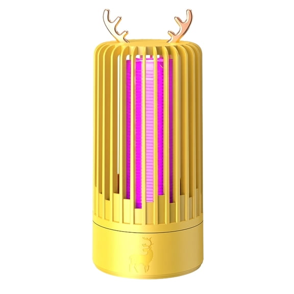 Mosquito Zapper, Rechargeable Bug Zapper with Built-in Battery for Home and Camping, USB Charging Purple Light Insect Killer for Indoor Outdoor Patio(Yellow)