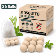 MosquitoRepellent36 Balls   MosquitoRepellentOutdoor Patio & Indoor, Natural Mosquito Deterrent for Yard, Patio, Camping & Travel
