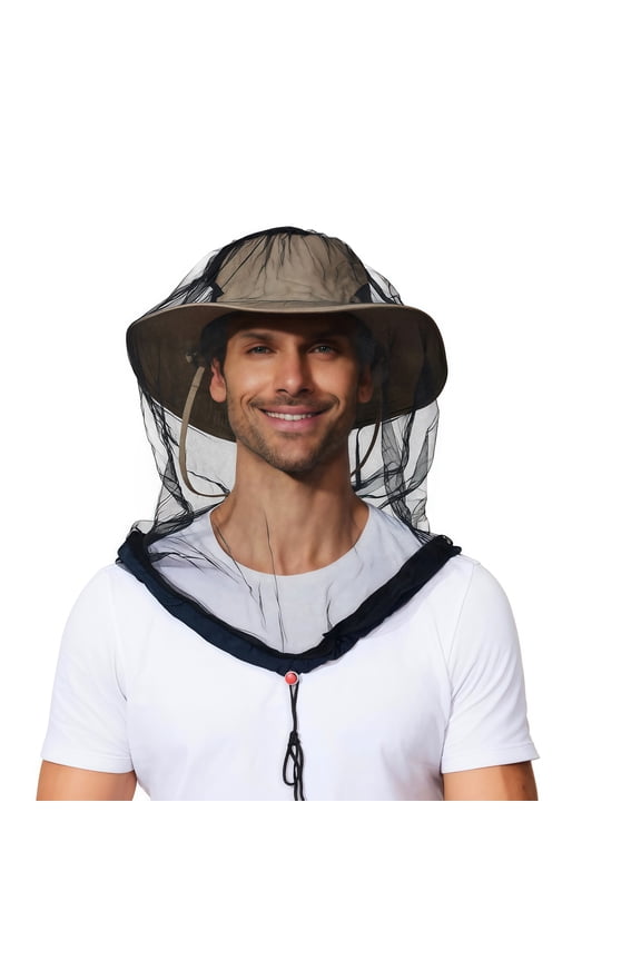 Mosquitoes Head Net Fishing Face Mask Hoods for Camping Hiking Netting for Adults Protections Cover