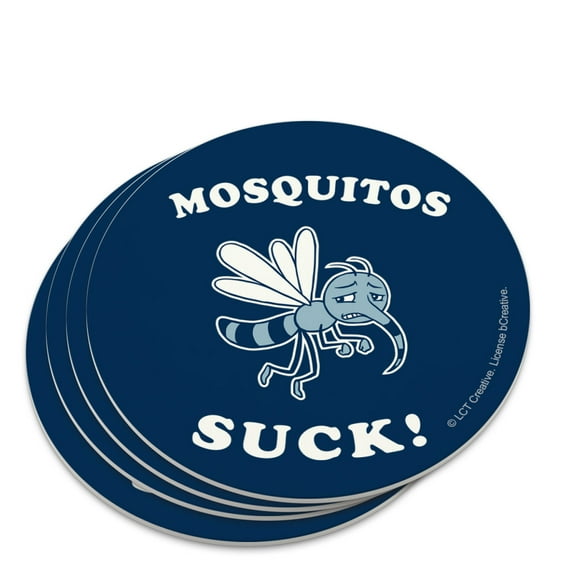 Mosquitos Suck Funny Humor Novelty Coaster Set