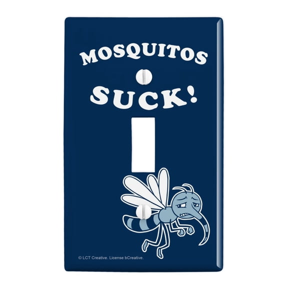 Mosquitos Suck Funny Humor Plastic Wall Decor Toggle Light Switch Plate Cover