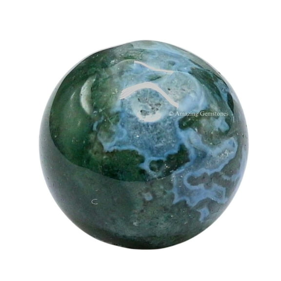 Moss Agate Crystal Ball Sphere 1" Inches