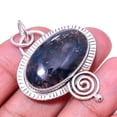 thumbnail image 1 of Moss Agate - India Designer Handmade 925 Sterling Silver Pendant 1.72" P94142083, 1 of 2
