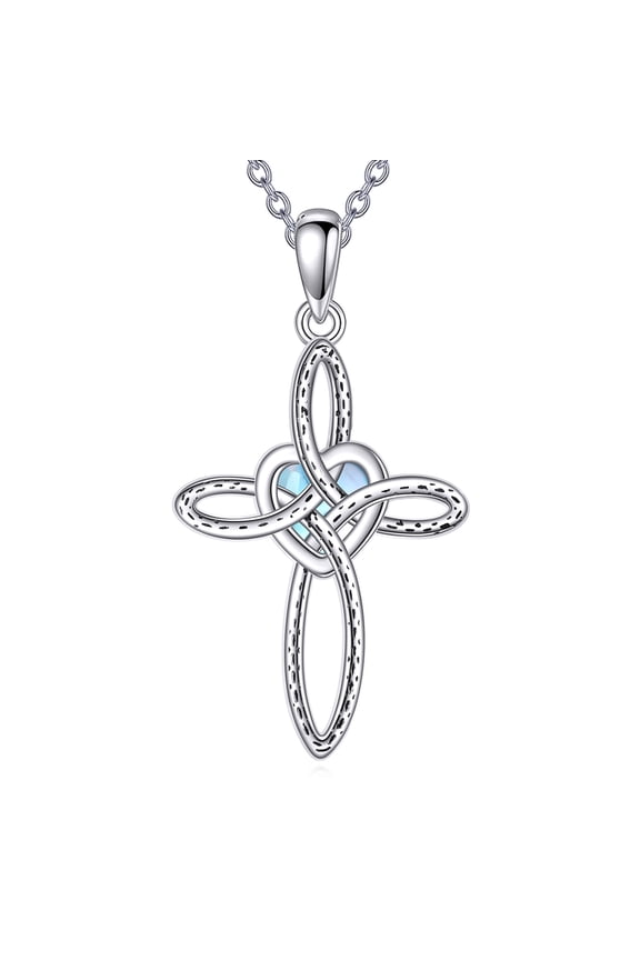 Moss Agate Necklace 925 Sterling Silver Oval Gemstone Pendant Necklace Jewelry for Women