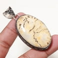 thumbnail image 1 of Moss Agate Oval Gemstone Pendant Handmade Antique Vintage Jewelry 2.70" VP 2682, 1 of 2