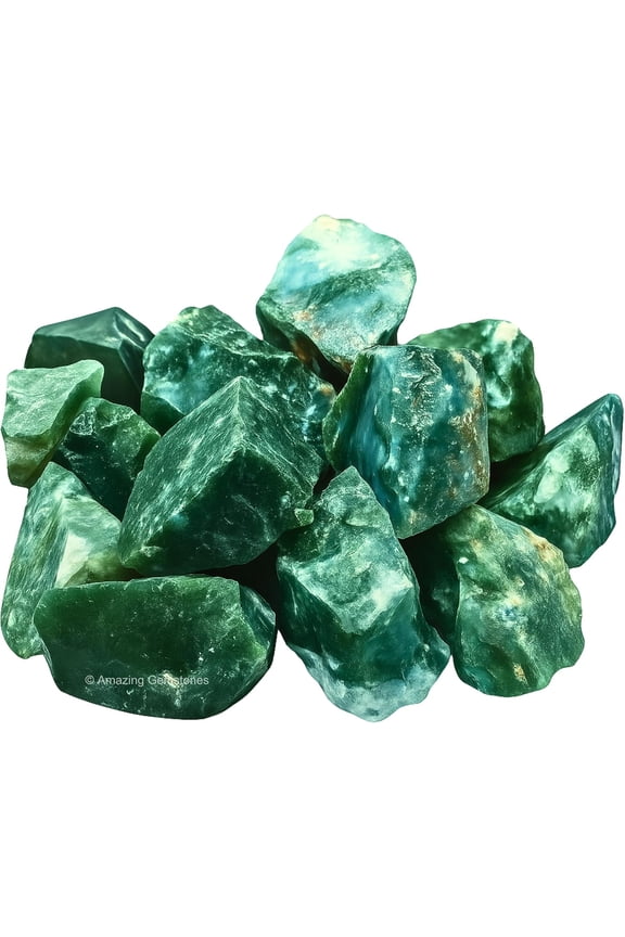 Moss Agate Rough Stones Natural Raw Crystals for Tumbling (5 Pieces)