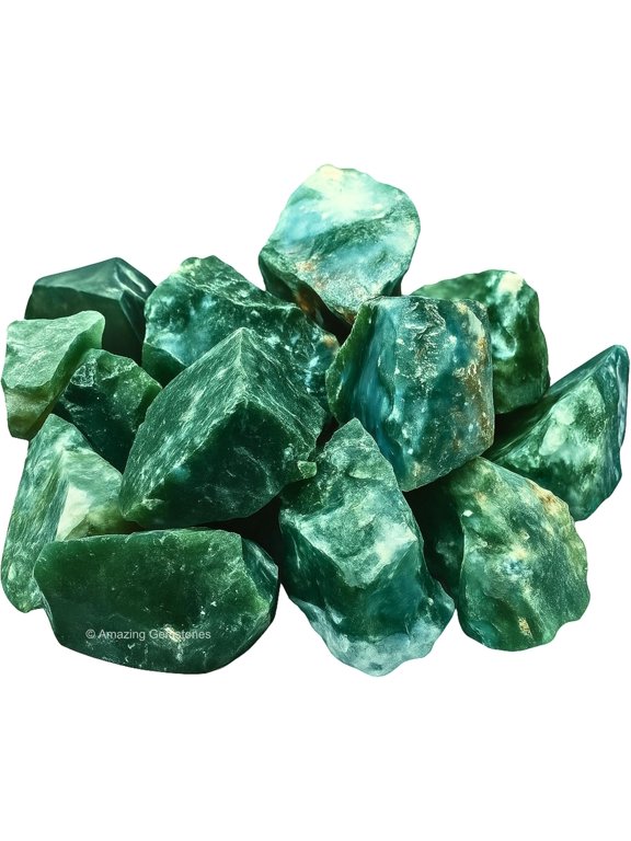 Moss Agate Rough Stones Natural Raw Crystals for Tumbling (5 Pieces)