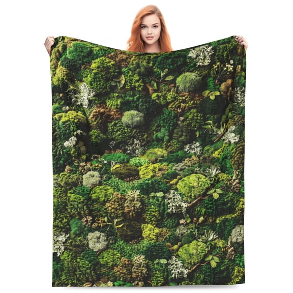 Moss Blanket Soft Flannel Throw Blanket for Couch Bed Home Decor 40"x30"