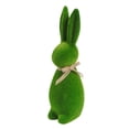 thumbnail image 1 of Moss Bunny Figurine with Burlap Scarf - Artificial Flocking Rabbit Statue, Green Standing Easter Decoration for Spring Garden, Home, and Festival Decor, 1 of 7