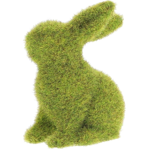 Moss Bunny Ornaments Easter Bunny Topiary, Artificial Rabbit Decor for Home Garden and Easter Events