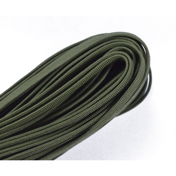 Moss Coreless/Gutted 550 Paracord - 100 Feet