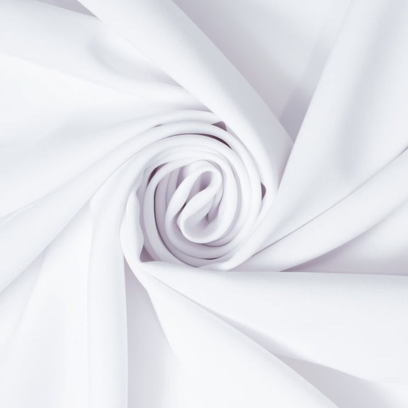 Moss Crepe Fabric Crinkle Pebble 60 Inch Polyester By The Yard - For Sewing Apparel & Accessories - White (1 Yard)