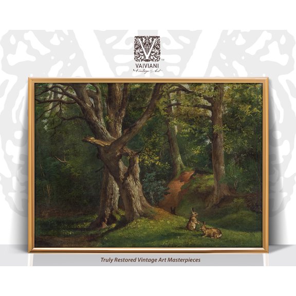 Moss Forest Dark Cottagecore Wall Art Print