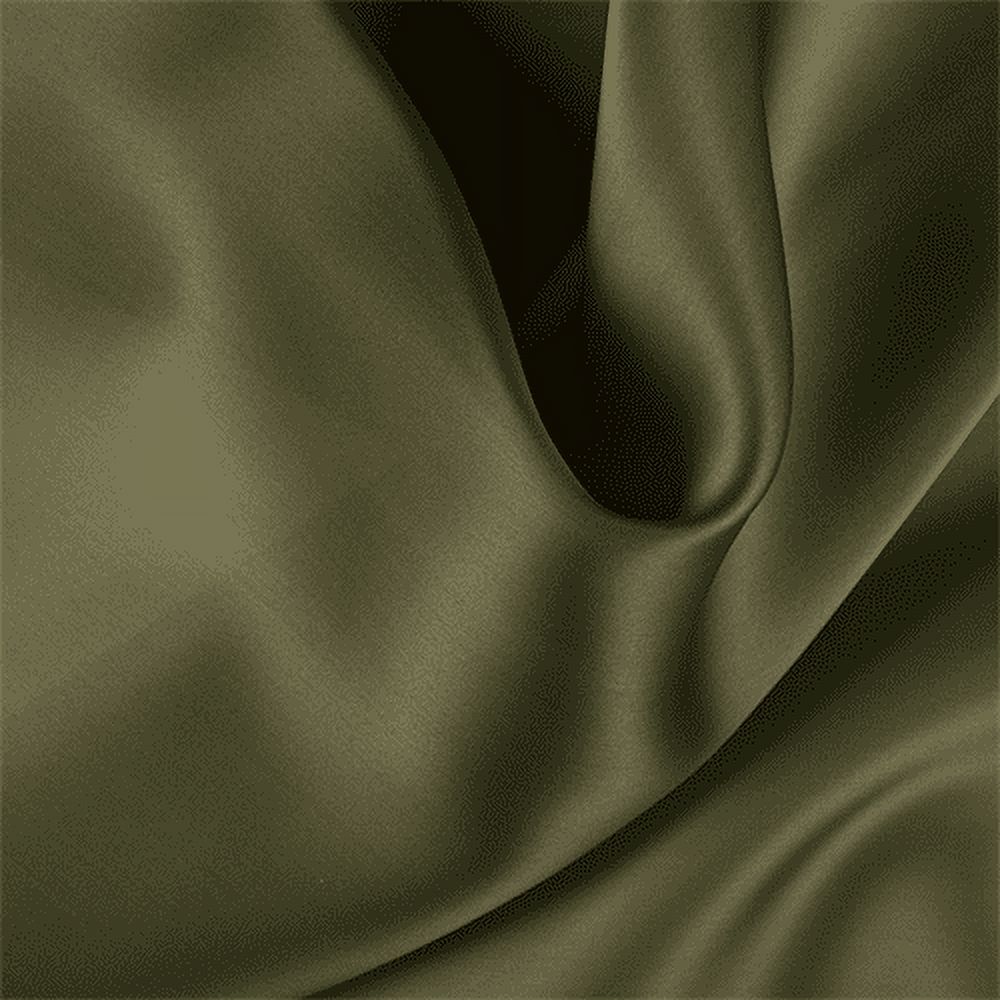 Moss Green Silk Satin Organza, Fabric By the Yard