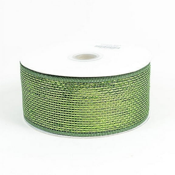Moss - Metallic Deco Mesh Ribbons - ( 2.5 inch x 25 yards )