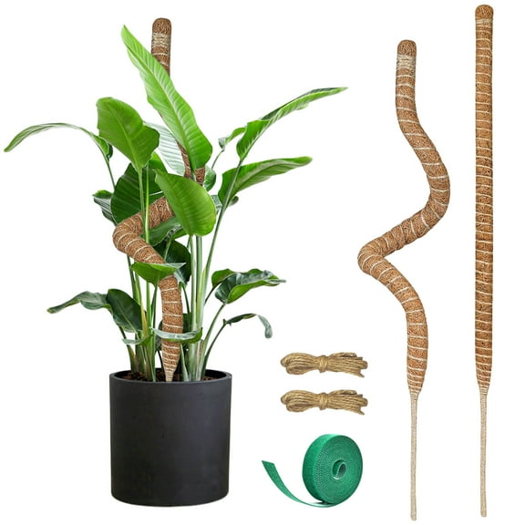 Moss Pole 28 Inch Bendable Moss Poles for Climbing Plants Monstera Plant Support Plant Supports for Indoor Plants 2 Pack