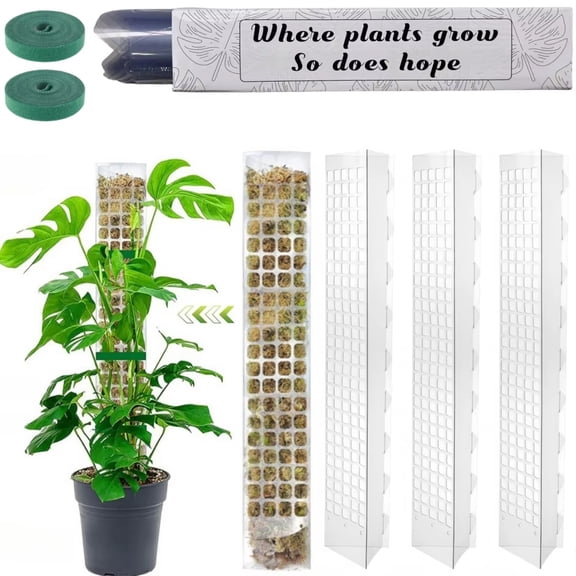 Moss Pole Plastic Plant Stand Indoor Climbing Plants Tutors Pot Moss Stick For Plants Growth Garden Support Accessories