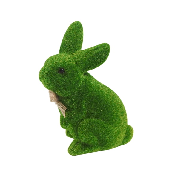 Moss Rabbits Figurines Spring Rabbits Statues Sculpture Collectible Figurines for Home,Bedroom,Living Room Decors