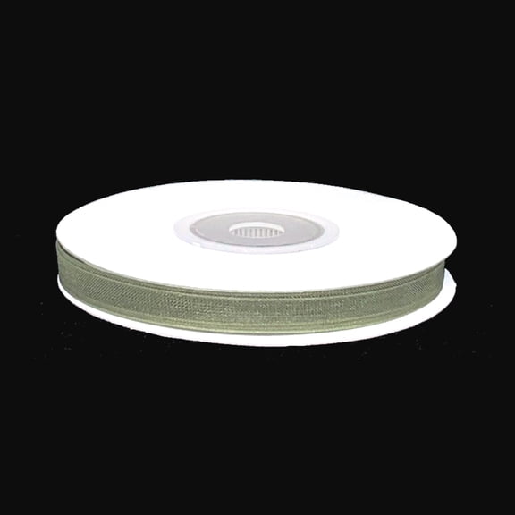 Moss Ribbon | Old Willow Ribbon | 1/4 Inch Organza Ribbon - Old Willow - 25 Yard Spool (gi14organzaribonoldwillow)
