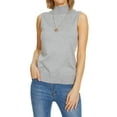 thumbnail image 1 of Cizayoi Women' Sleeveless Mock Neck Tops Sweater Knit Turtleneck Vest, 1 of 6