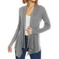 thumbnail image 1 of Cizayoi Women's Draped Open Front Light Weight Cardigan Sweater, 1 of 11