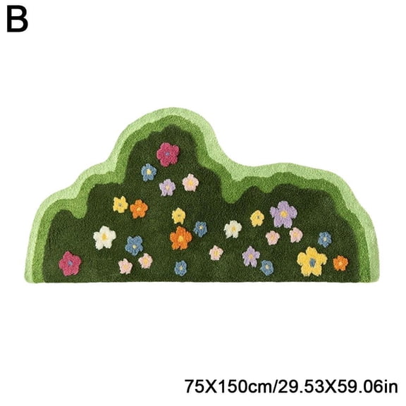 Moss Rug 3D Stereo Irregular Forest Grass Flower Moss Rug for Living Room Lot F4