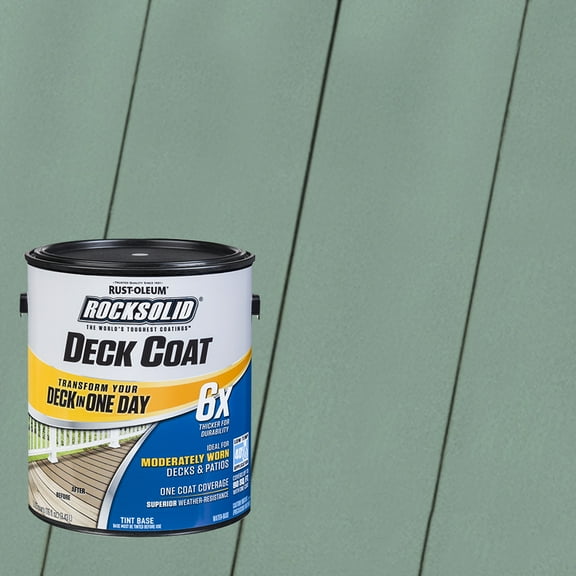 Moss, Rust-Oleum RockSolid 6X Exterior Wood Deck Coat-319648T, Gallon