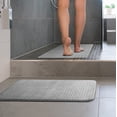 thumbnail image 1 of Moss & Stone 2-Piece Bath Mat Set, Light Gray, Non-Slip Shower & Absorbent Rug, 1 of 7