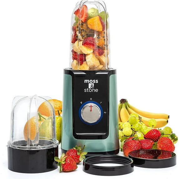 Moss & Stone 2 in 1 Personal Blender with Additional Blender Cup, Mini Blender, Juice Blender & Smoothie Maker (Spray Pearl Green)