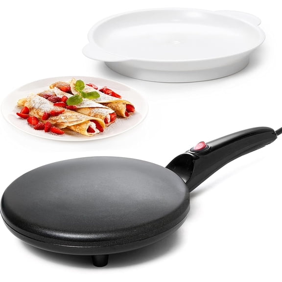 Moss & Stone 8.2 Inch Non-Stick, Auto Power Off, Automatic Temperature Control Electric Crepe Maker