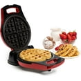 thumbnail image 1 of Moss & Stone Belgian Waffle Maker, Electric Waffle Machine, Flipside & Non-Stick Grids, Temperature Control, Round Waffle (Red), 1 of 7