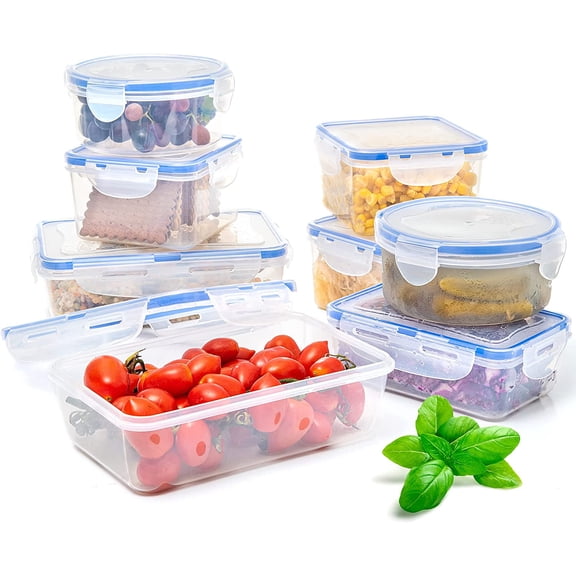 Moss & Stone Clear Plastic Air Tight 16-Count Food Storage Containers