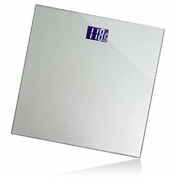 Moss & Stone Digital Bathroom Scale for Body Weight, Smart Scale Step-on Technology, Easy Read LCD, Weight Scale 400lb/180kg, Digital Home Scale, Highly Accurate Body Weight Scale, Silver