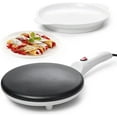 thumbnail image 1 of Moss & Stone Electric Crepe Maker 8 Inch, Pan Apo Portable Crepe Maker & Hot Plate Cooktop On/Off Switch, Nonstick Coating, Automatic Temperature Control, Easy To Use For Pancakes, Blintz, Chapati, 1 of 8