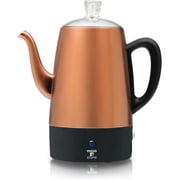 Moss & Stone Percolator Coffee Pot Electric 10 Cup, Stainless Steel Coffee Maker, Coffee Percolator Electric With Keep Warm Function, 10 Cups Stainless Steel Percolator With Coffee Basket