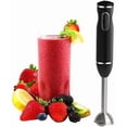 thumbnail image 1 of Moss & Stone Hand Blender - With Egg Whisk, Powerful 300- Watt - Stick Blender, Hand Mixer Set Stainless Steel Shaft & Blades, Handheld Blender With Ergonomic Handle (Black Without Chopper), 1 of 8