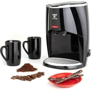 Moss & Stone Mini Drip Coffee Maker with Mug 5 oz Mugs, Small Coffee Pot With 2 Coffee Cups, Mini Coffee Maker 2 Drip & 2 Mug