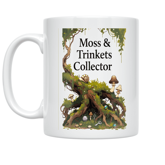 Moss Trinket Goblincore Design - Nature Enthusiast - 11 oz Ceramic Coffee Mug
