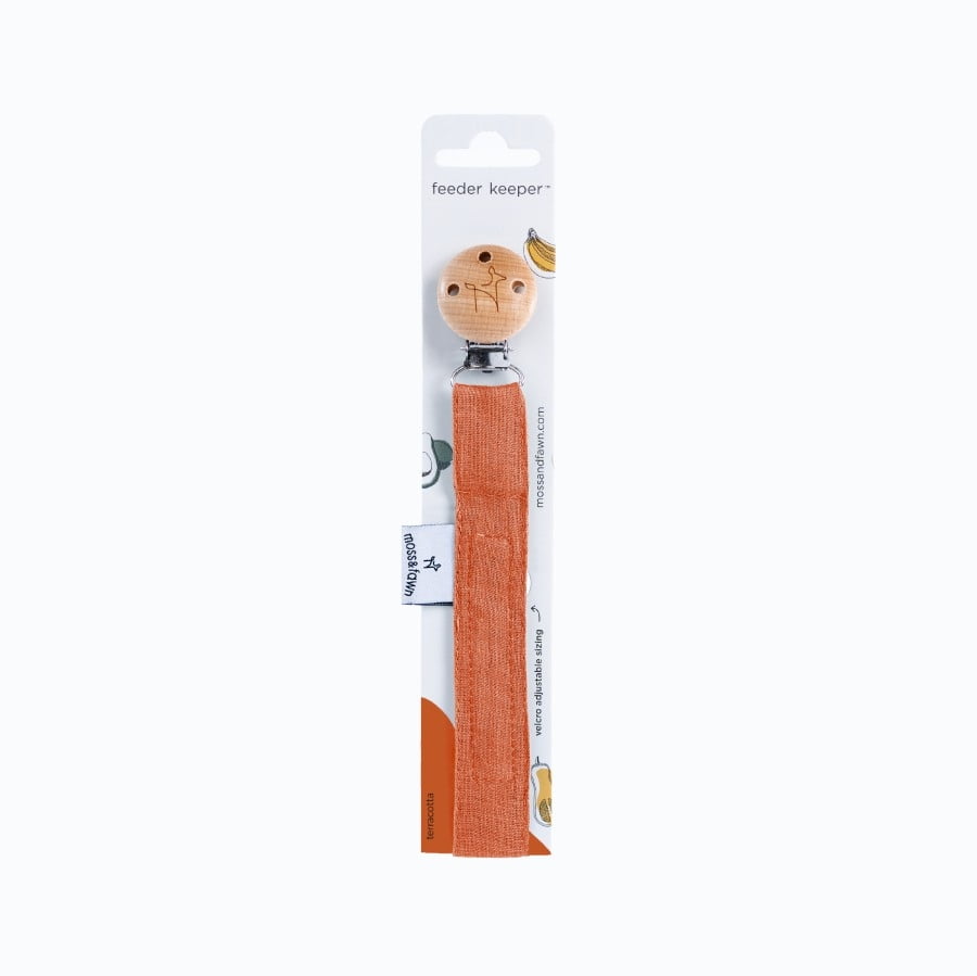 Moss and Fawn Linen Pacifier Cip Terracotta - Walmart.com