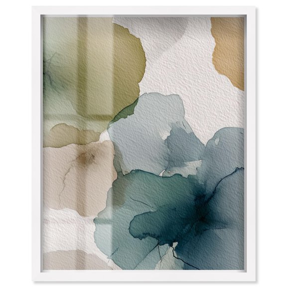 Moss and Mineral Forms II Shadowbox Print Nature Decor by Art Remedy, White Frame, 16 x 20