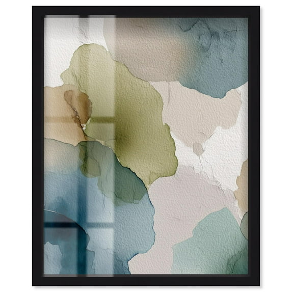 Moss and Mineral Forms III Shadowbox Print Nature Decor by Art Remedy, Black Frame, 24 x 30
