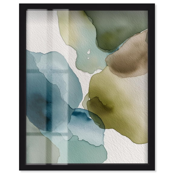 Moss and Mineral Forms V Shadowbox Print Nature Decor by Art Remedy, Black Frame, 16 x 20