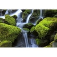 thumbnail image 1 of Moss-covered rocks with cascading water; Denver Colorado United States of America by Vic Schendel / Design Pics, 1 of 3