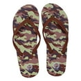 thumbnail image 1 of Mossad Adult Men Camo Military Collection Flip Flop Thong Sandals Camouflage Flip Flops Army Navy Marine Airforce (Size Medium), Brown), 1 of 3