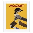 thumbnail image 1 of Mossant - Classic French Hats - Vintage Advertising Poster by Leonetto Cappiello c.1938 - Fine Art Rolled Canvas Print 16in x 20in, 1 of 4