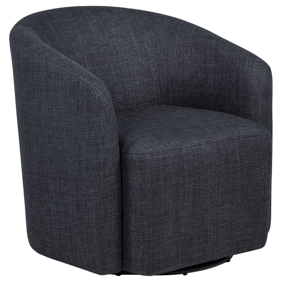Coaster Mossbrook Fabric Upholstered Swivel Accent Chair, Anthracite