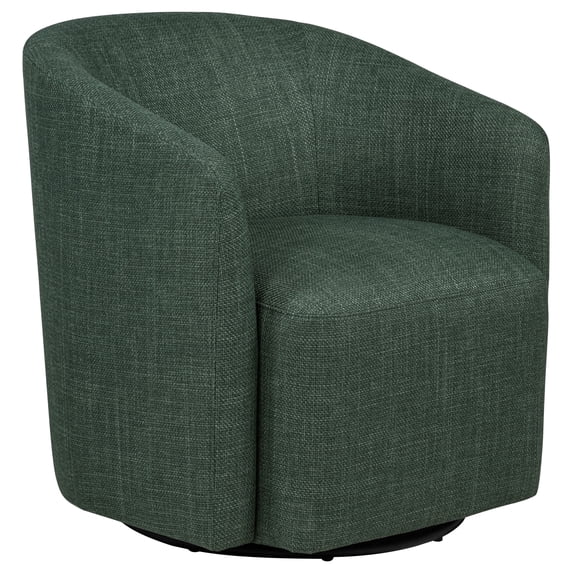 Coaster Mossbrook Fabric Upholstered Swivel Accent Chair, Green