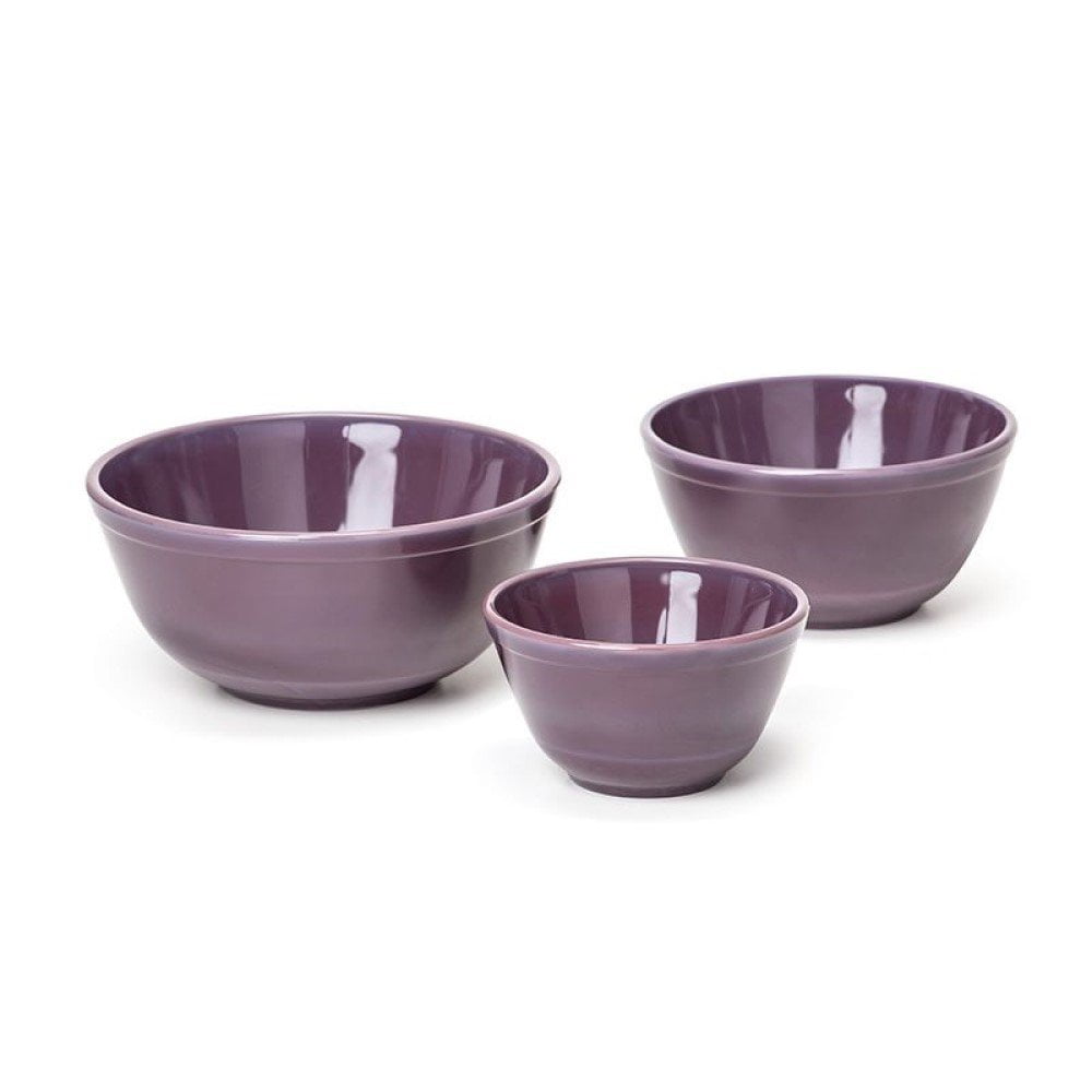 Three Piece Mixing Bowl Set in Shinza Glaze glaze by Bowen Pottery
